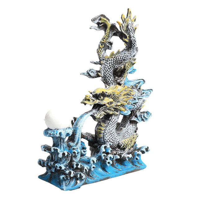 Oriental Dragon Figurine Resin Ornament Fish Tank Aquarium Landscape Decoration