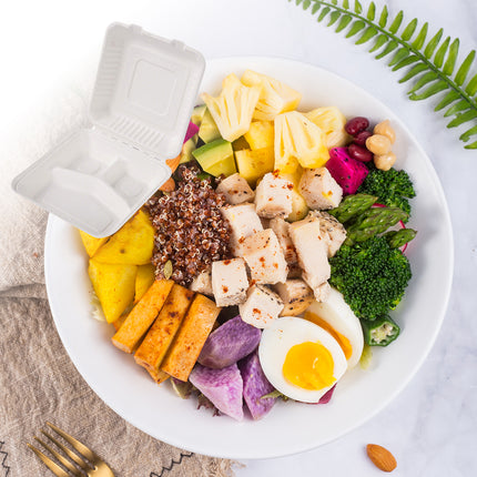 100PCS Disposable Biodegradable Lunch Box for Food Storage Takeaway Meal Safe