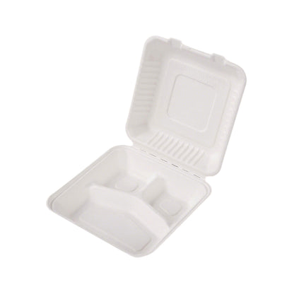 100PCS Disposable Biodegradable Lunch Box for Food Storage Takeaway Meal Safe