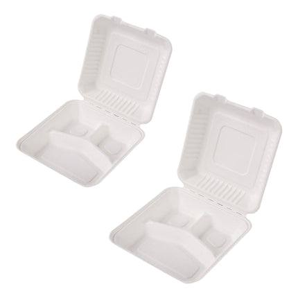100PCS Disposable Biodegradable Lunch Box for Food Storage Takeaway Meal Safe