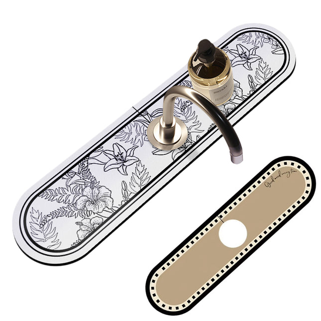Diatom Mud Faucet Suction Mat 10cm Sink Drain Pad Bathroom Kitchen Absorbent Pad