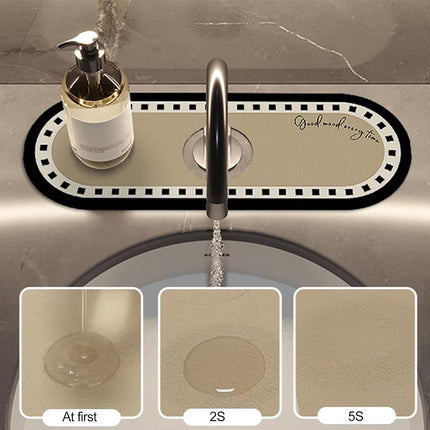 Diatom Mud Faucet Suction Mat 10cm Sink Drain Pad Bathroom Kitchen Absorbent Pad