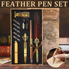 Vintage Calligraphy Quill Pen Set with Ink Wax Seal and Letter Opener  Description