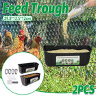 Chicken Feeder Troughs 2PCS Large Capacity Hanging Fence Food Troughs Poultry