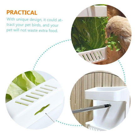 2pcs Chicken Feeder Vegetable Rack Hanging Fruit Veg Stand Poultry Feeding Table