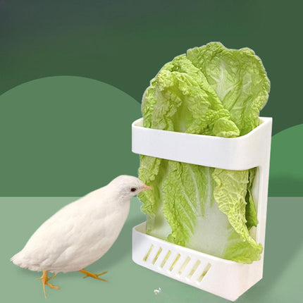 2pcs Chicken Feeder Vegetable Rack Hanging Fruit Veg Stand Poultry Feeding Table