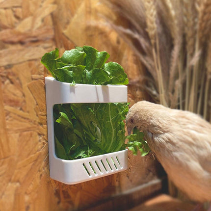2pcs Chicken Feeder Vegetable Rack Hanging Fruit Veg Stand Poultry Feeding Table