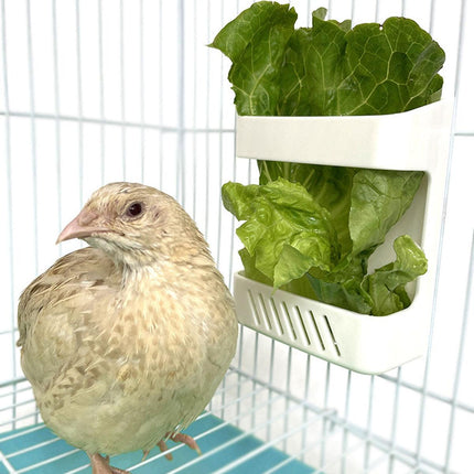 2pcs Chicken Feeder Vegetable Rack Hanging Fruit Veg Stand Poultry Feeding Table