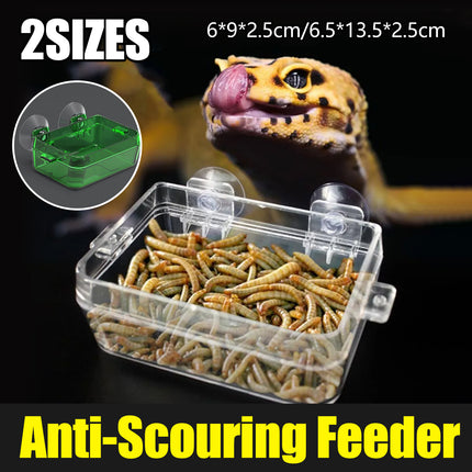Suction Cup Reptile Feeder Dish Anti-escape Reptile Feeder For Snakes Turtles
