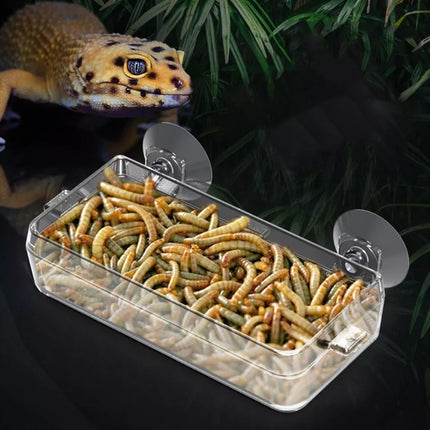 Suction Cup Reptile Feeder Dish Anti-escape Reptile Feeder For Snakes Turtles