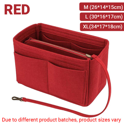 Felt Handbag Organizer Insert with Multiple Pockets for Tote and Purse