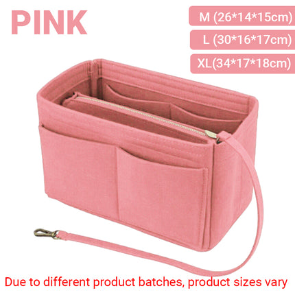 Felt Handbag Organizer Insert with Multiple Pockets for Tote and Purse