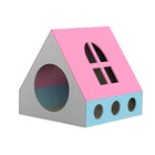 Felt Cat House Villa Indoor Semi Enclosed Kitten Bed Cottage Pink or Green