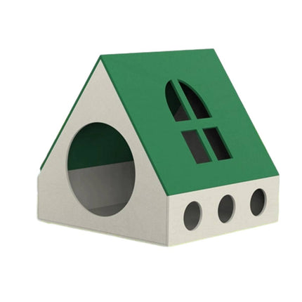 Felt Cat House Villa Indoor Semi Enclosed Kitten Bed Cottage Pink or Green
