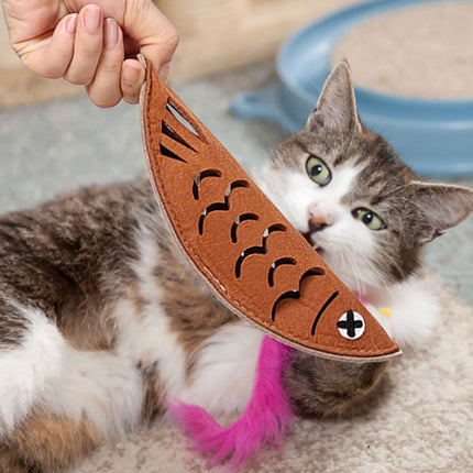 Cat Interactive Toy Food Dispenser Hide And Seek Puzzle Pet Toy Training Fun