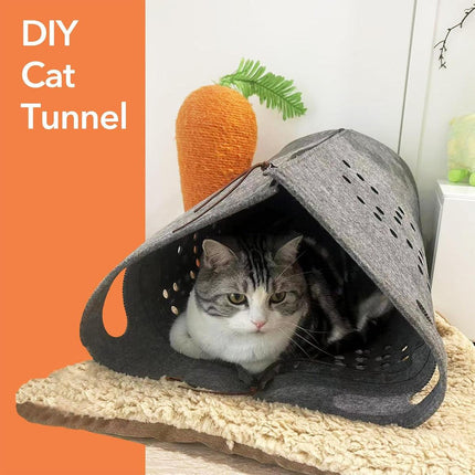 Portable Felt Cat Nest Soft Pet Bed Cat Cave for Cats and Small Pets Indoor Use