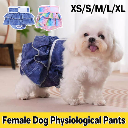 Pet Dog Diapers Female Pants Soft Breathable Underwear Reusable Sanitary Briefs