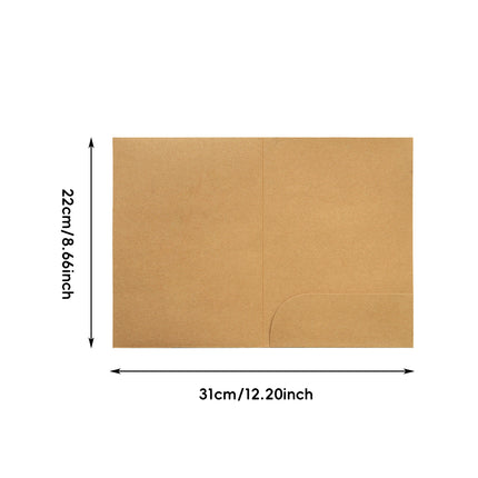 Kraft Paper Folder Set 10pcs Portable Durable File Organizer School Office Use