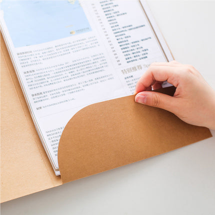 Kraft Paper Folder Set 10pcs Portable Durable File Organizer School Office Use