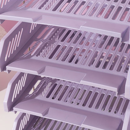 4-Tier Desktop Storage Rack for Home Office Book File Paper Space Saving Durable