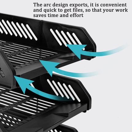 4-Tier Desktop Storage Rack for Home Office Book File Paper Space Saving Durable