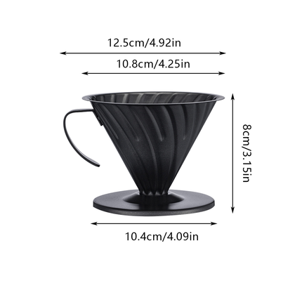 Stainless Steel Coffee Pot Filter Cup with Handle for Stovetop Espresso Maker