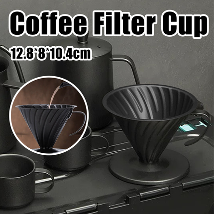 Stainless Steel Coffee Pot Filter Cup with Handle for Stovetop Espresso Maker