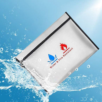 3Pcs Fireproof Document Bag High Temperature Resistant Safe File Storage Pouch