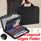 Fireproof Portable Accordion File Folder Water Resistant Durable PP Material