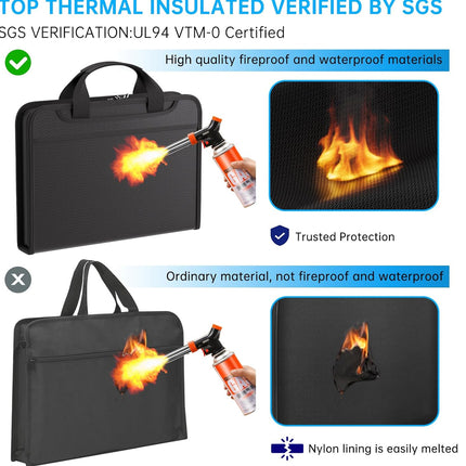 Fireproof Portable Accordion File Folder Water Resistant Durable PP Material