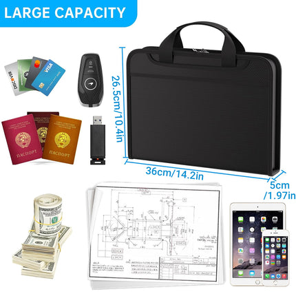 Fireproof Portable Accordion File Folder Water Resistant Durable PP Material