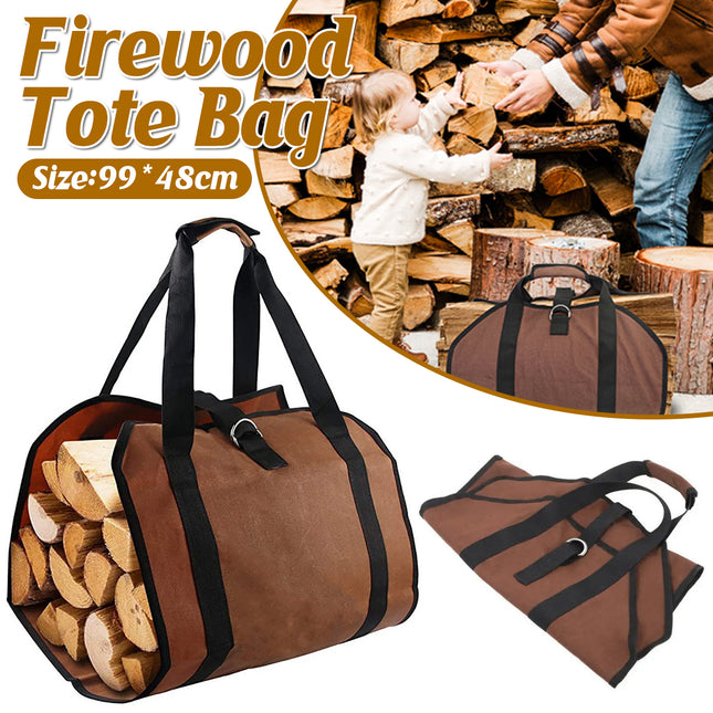 Firewood Carrier Log Carrier Tote Bag Canvas Wood Carrying Bag Outdoor Camping