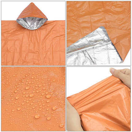 2PCS First Aid Emergency Raincoat Waterproof Durable Warm Keeping Emergency Use