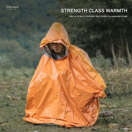 2PCS First Aid Emergency Raincoat Waterproof Durable Warm Keeping Emergency Use