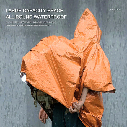 2PCS First Aid Emergency Raincoat Waterproof Durable Warm Keeping Emergency Use