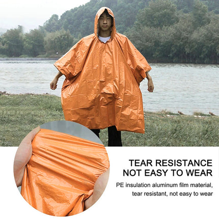 2PCS First Aid Emergency Raincoat Waterproof Durable Warm Keeping Emergency Use