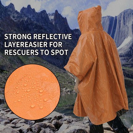 2PCS First Aid Emergency Raincoat Waterproof Durable Warm Keeping Emergency Use