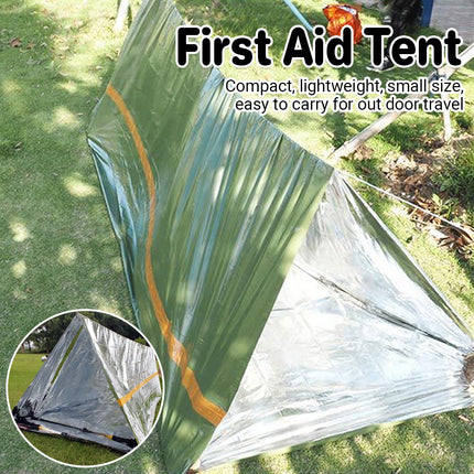First Aid Emergency Tent Portable Waterproof Warm Keeping for Hiking Camping Use