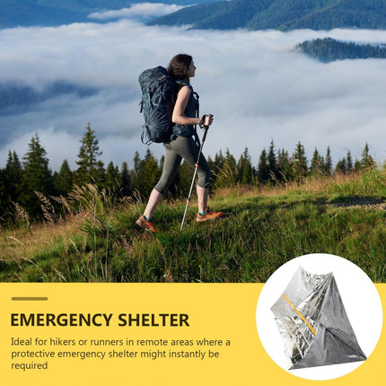 First Aid Emergency Tent Portable Waterproof Warm Keeping for Hiking Camping Use
