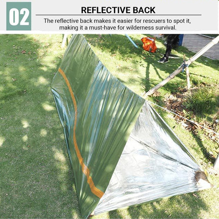 First Aid Emergency Tent Portable Waterproof Warm Keeping for Hiking Camping Use