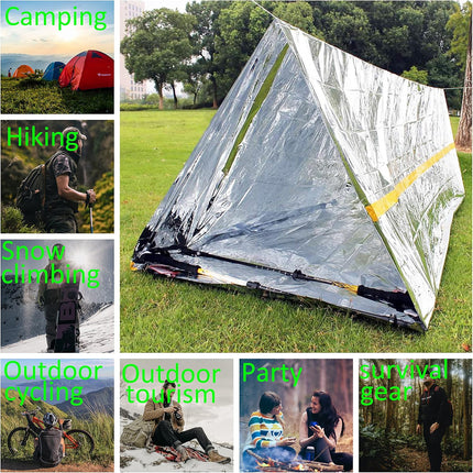 First Aid Emergency Tent Portable Waterproof Warm Keeping for Hiking Camping Use