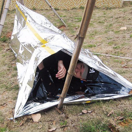 First Aid Emergency Tent Portable Waterproof Warm Keeping for Hiking Camping Use
