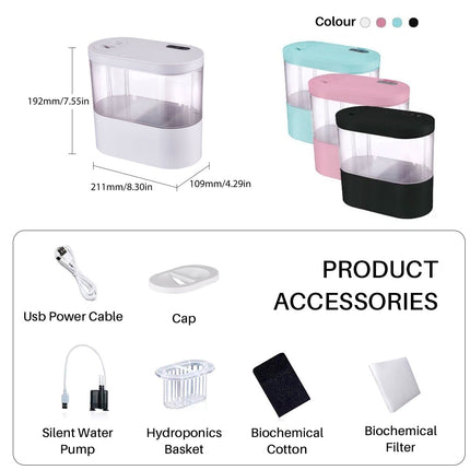 Mini Self-Circulating Desktop Fish Tank Eco-Friendly Creative Aquarium for Home