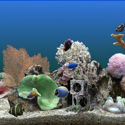 Fish Tank Shrimp Shelter House Square Stone Cave Aquarium Breeding Hiding Decor