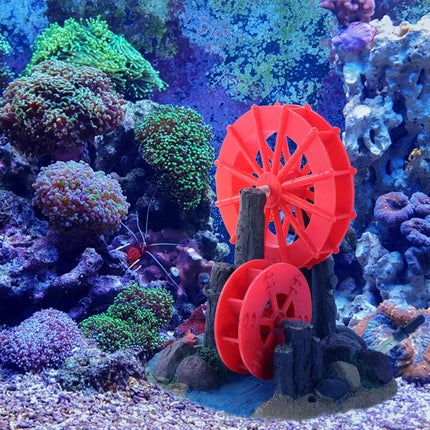 Resin Aquarium Ornament Windmill Decoration with Spinning Wheel for Fish Tank