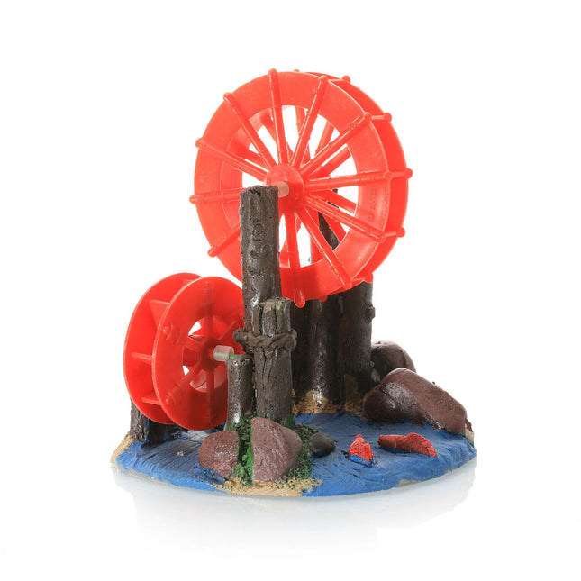 Resin Aquarium Ornament Windmill Decoration with Spinning Wheel for Fish Tank