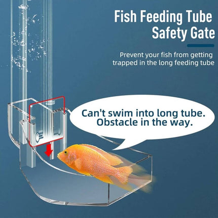 Aquarium Feeding Tube Clear Hang On Food Tray