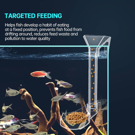 Aquarium Feeding Tube Clear Hang On Food Tray