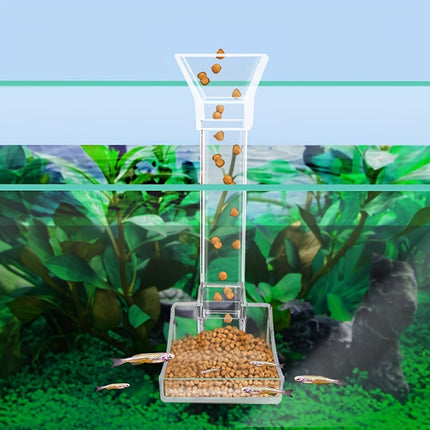 Aquarium Feeding Tube Clear Hang On Food Tray