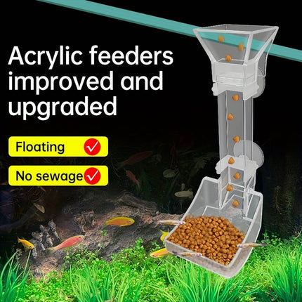 Aquarium Feeding Tube Clear Hang On Food Tray